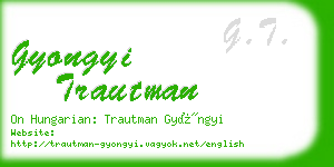gyongyi trautman business card